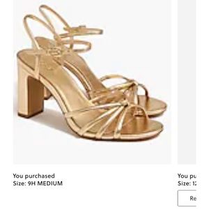 Strappy NWOT Gold Leather Sandals